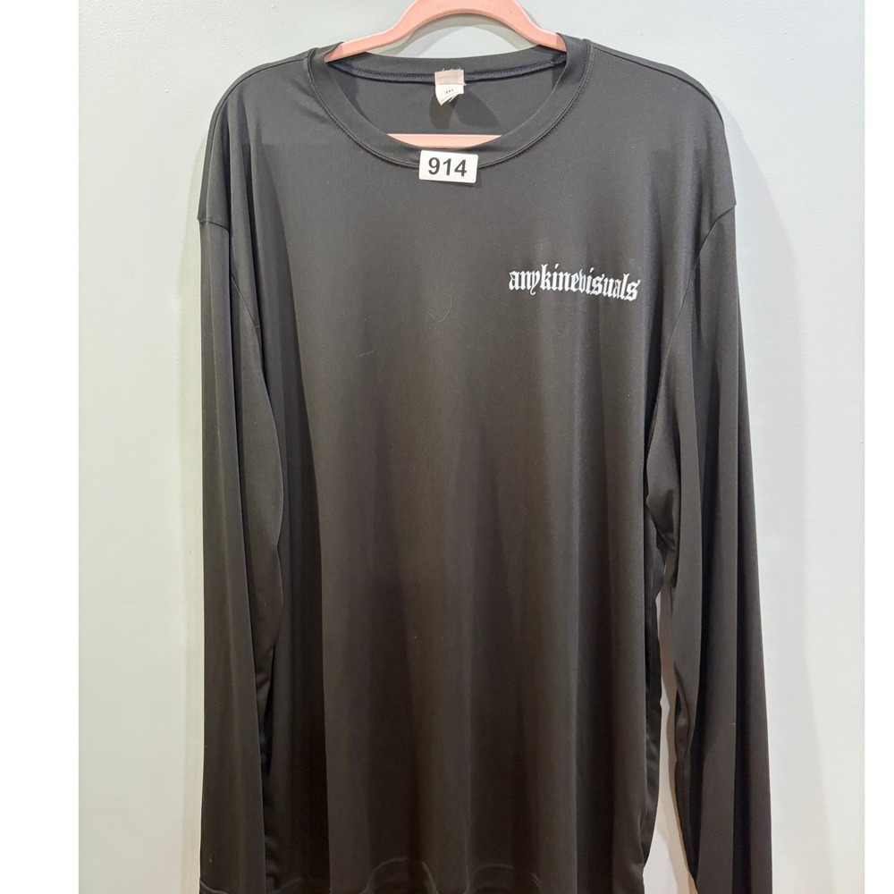 Sport-Tek Mens Anykinevisuals Long Sleeve Performance Shirt Black 3XL Gothic